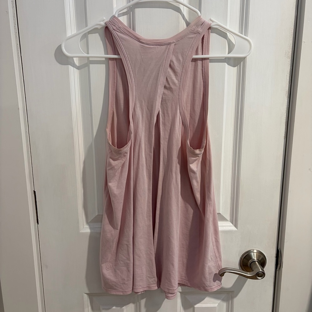 Lululemon Athletica Soft Pink Tank Top - Open Back